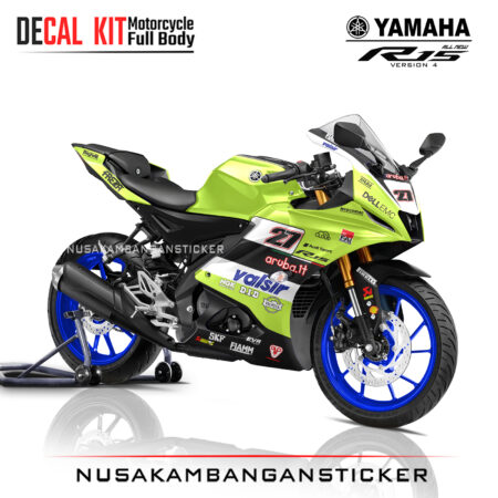 Decal Sticker Yamaha All New R15 V4 Arubait Wsbk Green Lime Stiker Full Body Nusakambangansticker
