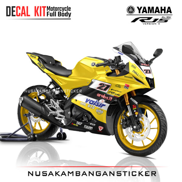 Decal Sticker Yamaha All New R15 V4 Arubait Wsbk Yelow Stiker Full Body Nusakambangansticker