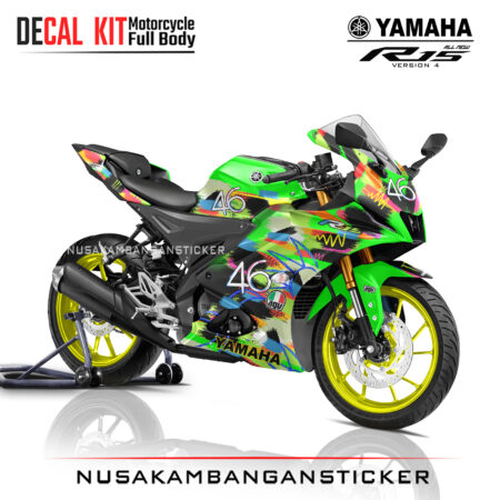 Decal Sticker Yamaha All New R15 V4 Livery K3SV Hijau Stiker Full Body Nusakambangansticker