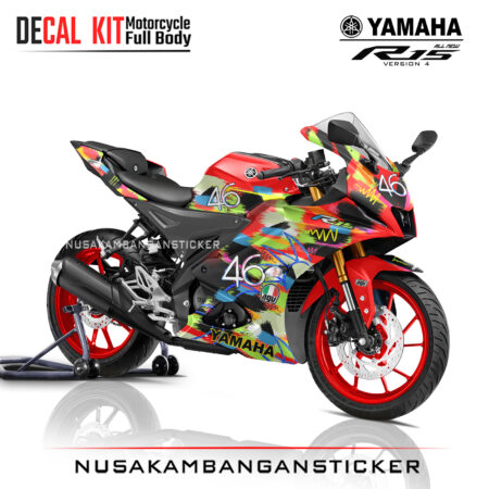 Decal Sticker Yamaha All New R15 V4 Livery K3SV Red Stiker Full Body Nusakambangansticker