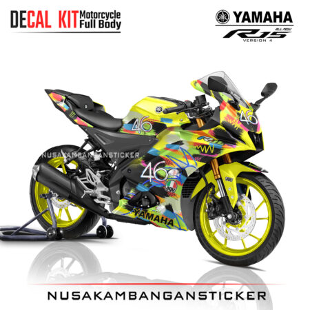 Decal Sticker Yamaha All New R15 V4 Livery K3SV Yelow Stiker Full Body Nusakambangansticker