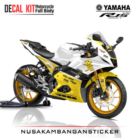 Decal Sticker Yamaha All New R15 V4 Livery YZF R1 20 Th Anniversary Kuning Stiker Full Body Nusakambangansticker