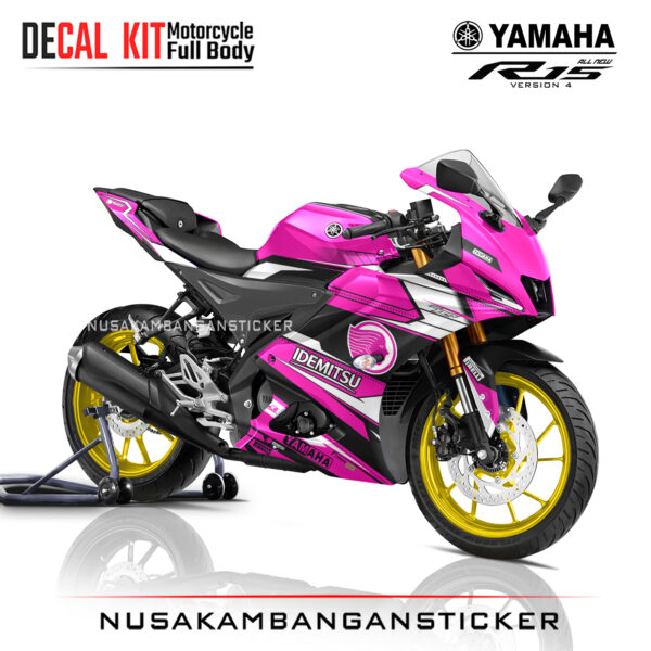 Decal Sticker Yamaha All New R15 V4 Pink Idemitsu Racing Stiker Full Body Nusakambangansticker