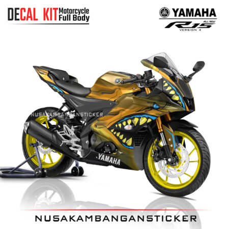 Decal Sticker Yamaha All New R15 V4 Shark Predato 05 Stiker Full Body Nusakambangansticker