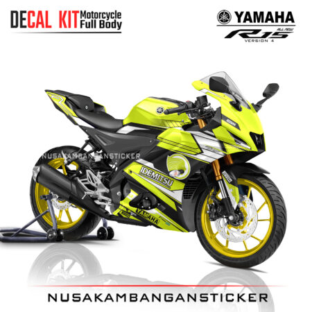Decal Sticker Yamaha All New R15 V4 Yelow Fluo Idemitsu Racing Stiker Full Body Nusakambangansticker
