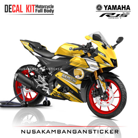Decal Sticker Yamaha All New R15 V4 Yelow Idemitsu Racing Stiker Full Body Nusakambangansticker