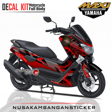 Decal Sticker Yamaha N Max Jet race Merah Stiker Full Body Nusakambangansticker