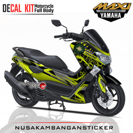 Decal Sticker Yamaha N Max Jet race kuning Stiker Full Body Nusakambangansticker