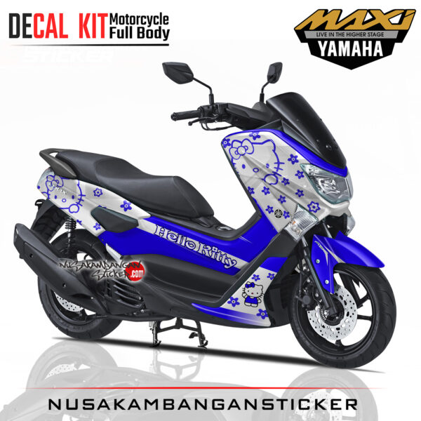 Decal Sticker Yamaha N Max hello kity biru Stiker Full Body Nusakambangansticker