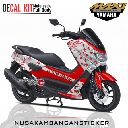 Decal Sticker Yamaha N Max hello kity merah Stiker Full Body Nusakambangansticker