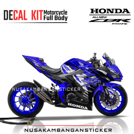 Decal Stiker Honda CBR 150 New 2021 BERCAK BIRU KANJI Sticker Full Body Nusakambangansticker