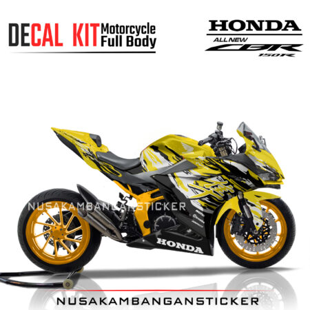 Decal Stiker Honda CBR 150 New 2021 BERCAK KUNING KANJI Sticker Full Body Nusakambangansticker