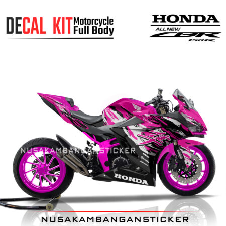 Decal Stiker Honda CBR 150 New 2021 BERCAK PINK KANJI Sticker Full Body Nusakambangansticker