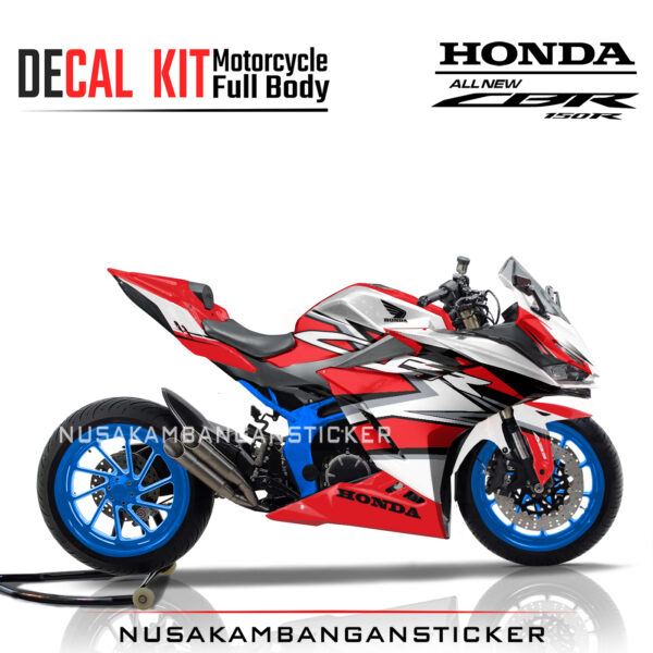 Decal Stiker Honda CBR 150 New 2021 GRAFIS KIT MERAH Sticker Full Body Nusakambangansticker
