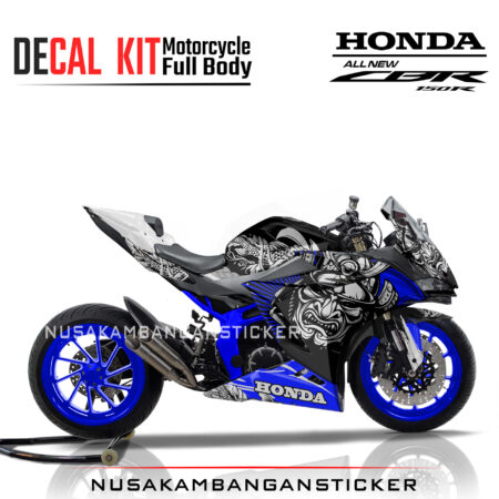 Decal Stiker Honda CBR 150 New 2021 KABUKI SAMURAI BIRU Sticker Full Body Nusakambangansticker