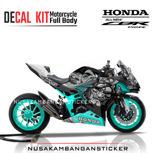 Decal Stiker Honda CBR 150 New 2021 KABUKI SAMURAI HIJAU TOSCA Sticker Full Body Nusakambangansticker