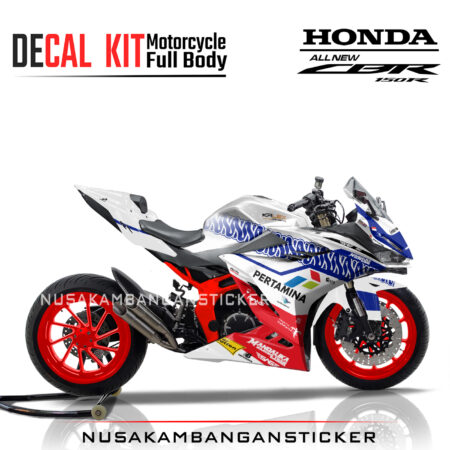 Decal Stiker Honda CBR 150 New 2021 MANDALIKA RACING TEAM PUTIH Sticker Full Body Nusakambangansticker