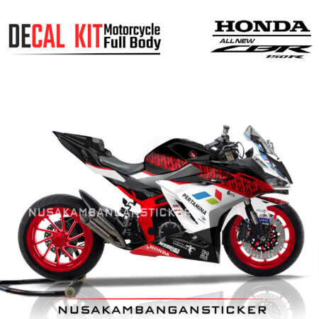 Decal Stiker Honda CBR 150 New 2021 MANDALIKA SAG HITAM Sticker Full Body Nusakambangansticker