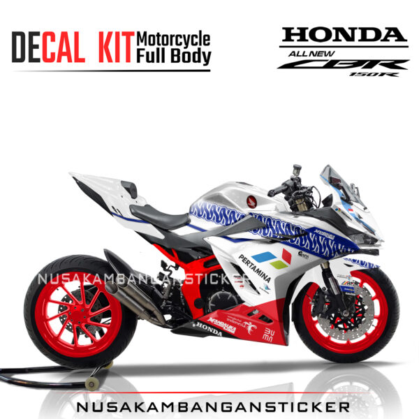 Decal Stiker Honda CBR 150 New 2021 MANDALIKA SAG PUTIH Sticker Full Body Nusakambangansticker