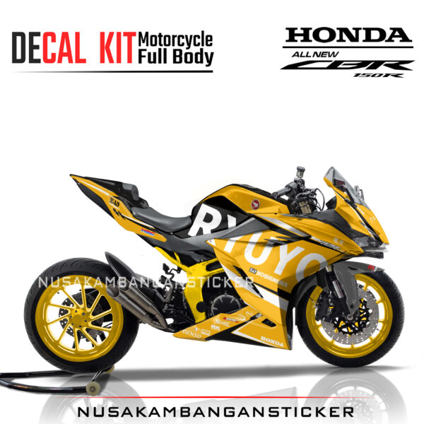 Decal Stiker Honda CBR 150 New 2021 RYUYO KUNING Sticker Full Body Nusakambangansticker