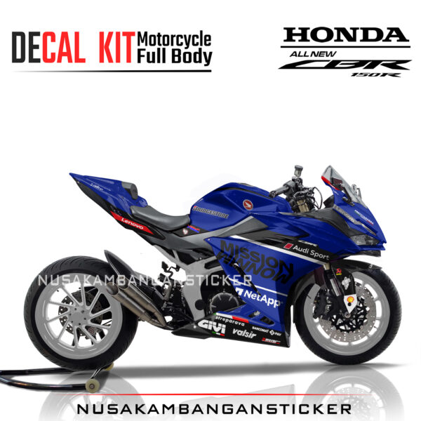 Decal Stiker Honda CBR 150 New 2021MISSION WINNOW BIRU Sticker Full Body Nusakambangansticker