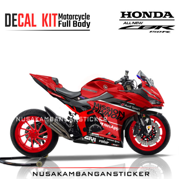 Decal Stiker Honda CBR 150 New 2021MISSION WINNOW MERAH Sticker Full Body Nusakambangansticker