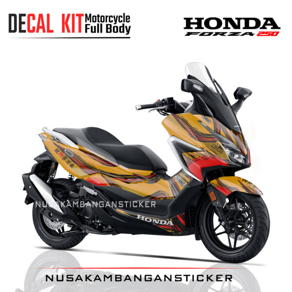 Decal Stiker Honda Forza 250 Helmet Motegi Kuning Modifikasi Sticker Full Body