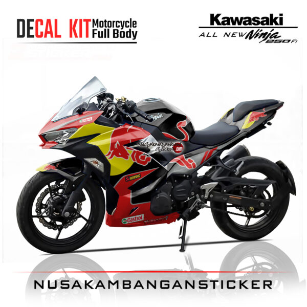 Decal Stiker Kawasaki All New Ninja 250 Fi Banteng Hitam Sticker Full Body Nusakambangan Sticker