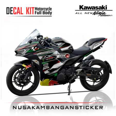Decal Stiker Kawasaki All New Ninja 250 Fi Black Graphickit Sticker Full Body Nusakambangan Sticker