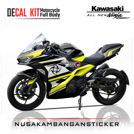 Decal Stiker Kawasaki All New Ninja 250 Fi Black Yelow Sticker Full Body Nusakambangan Sticker