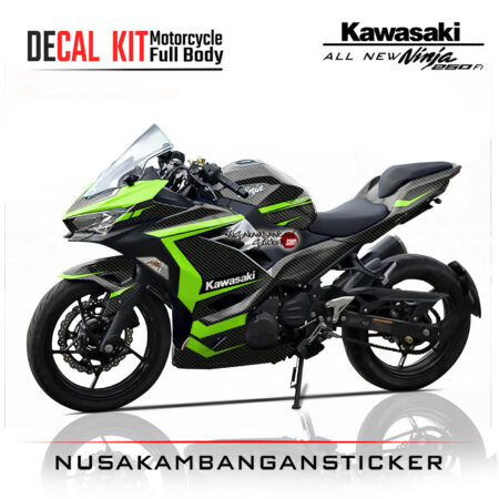 Decal Stiker Kawasaki All New Ninja 250 Fi Carbon Hijau Sticker Full Body Nusakambangan Sticker
