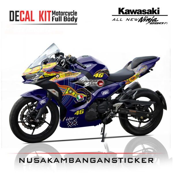 Decal Stiker Kawasaki All New Ninja 250 Fi Continent Sticker Full Body Nusakambangan Sticker
