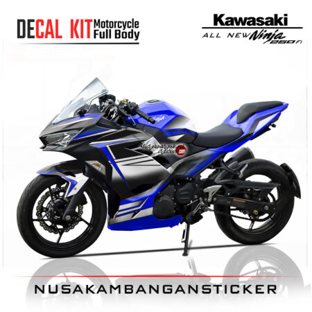 Decal Stiker Kawasaki All New Ninja 250 Fi Grafis Biru Sticker Full Body Nusakambangan Sticker