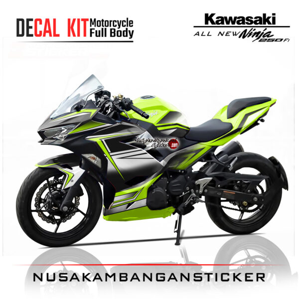 Decal Stiker Kawasaki All New Ninja 250 Fi Grafis Hijau Stabilo Sticker Full Body Nusakambangan Sticker