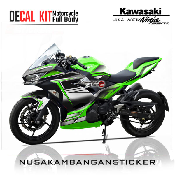 Decal Stiker Kawasaki All New Ninja 250 Fi Grafis Hijau Sticker Full Body Nusakambangan Sticker