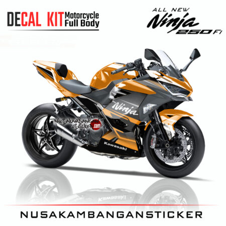 Decal Stiker Kawasaki All New Ninja 250 Fi Hitam Orens Sticker Full Body Nusakambangan Sticker