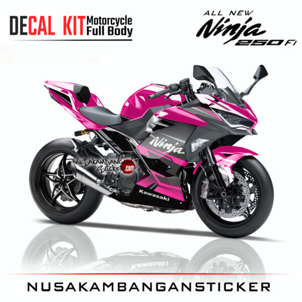 Decal Stiker Kawasaki All New Ninja 250 Fi Hitam Pink Sticker Full Body Nusakambangan Sticker