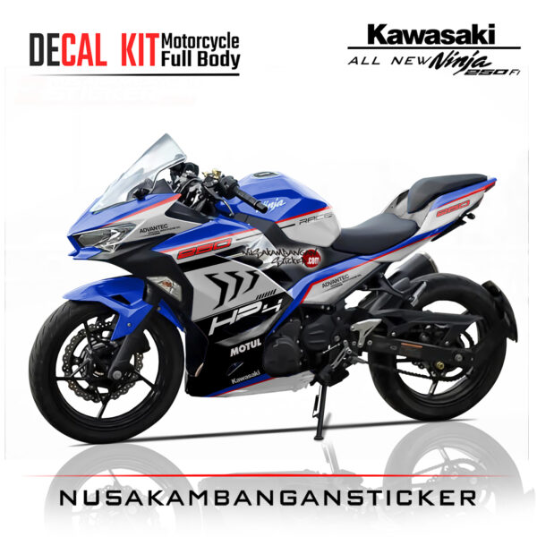 Decal Stiker Kawasaki All New Ninja 250 Fi Livery Bmw HP4 Biru Sticker Full Body Nusakambangan Sticker
