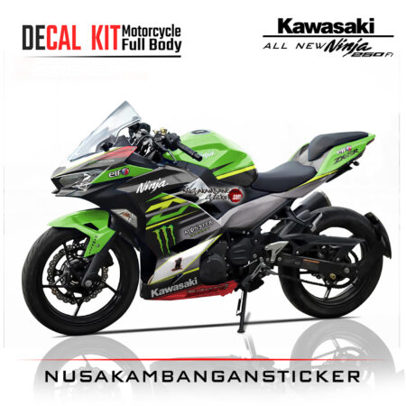 Decal Stiker Kawasaki All New Ninja 250 Fi Livery ZX Wsbk Hijau Sticker Full Body Nusakambangan Sticker