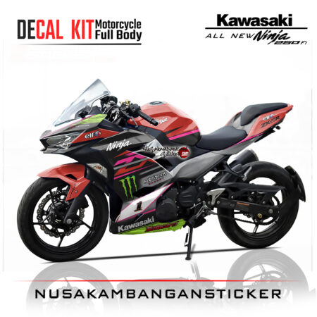 Decal Stiker Kawasaki All New Ninja 250 Fi Livery ZX Wsbk Merah Sticker Full Body Nusakambangan Sticker
