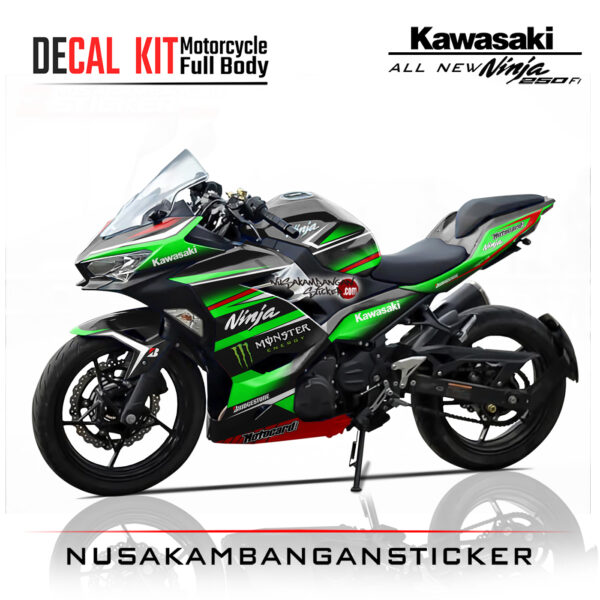 Decal Stiker Kawasaki All New Ninja 250 Fi Monster Hijau Sticker Full Body Nusakambangan Sticker