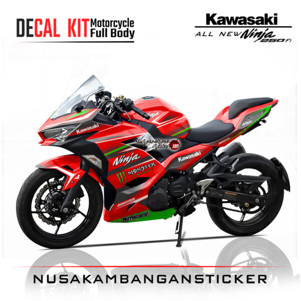Decal Stiker Kawasaki All New Ninja 250 Fi Monster Merah Sticker Full Body Nusakambangan Sticker
