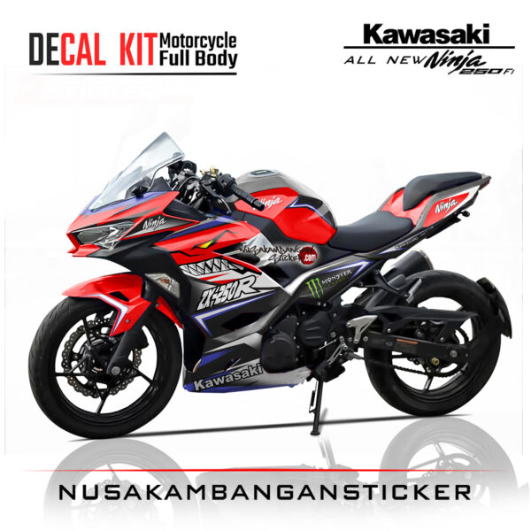 Decal Stiker Kawasaki All New Ninja 250 Fi Shark Merah Sticker Full Body Nusakambangan Sticker