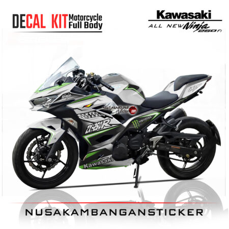Decal Stiker Kawasaki All New Ninja 250 Fi Shark Putih Sticker Full Body Nusakambangan Sticker