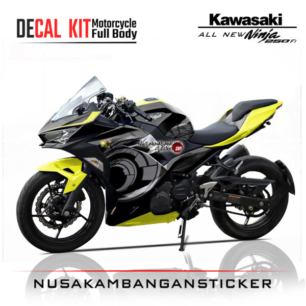 Decal Stiker Kawasaki All New Ninja 250 Fi Sun & Moon Black Sticker Full Body Nusakambangan Sticker