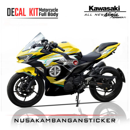 Decal Stiker Kawasaki All New Ninja 250 Fi Yelow Craft Graphickit Sticker Full Body Nusakambangan Sticker