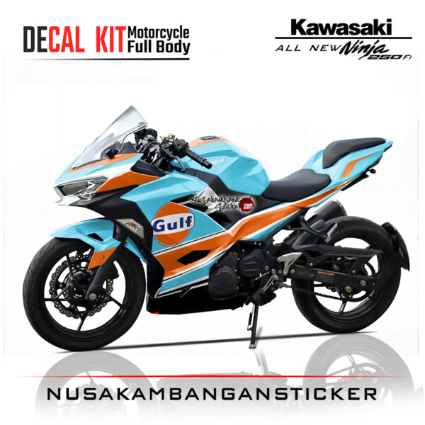 Decal Stiker Kawasaki All New Ninja 250 Gulf Tosca Sticker Full Body Nusakambangan Sticker