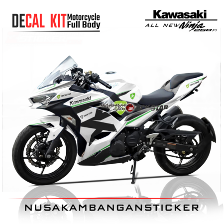 Decal Stiker Kawasaki All New Ninja 250 Trickstar Putih Sticker Full Body Nusakambangan Sticker