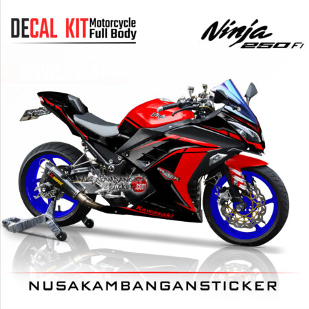 Decal Stiker Kawasaki Ninja 250 Fi Black edition Sticker Full Body Nusakambangansticker