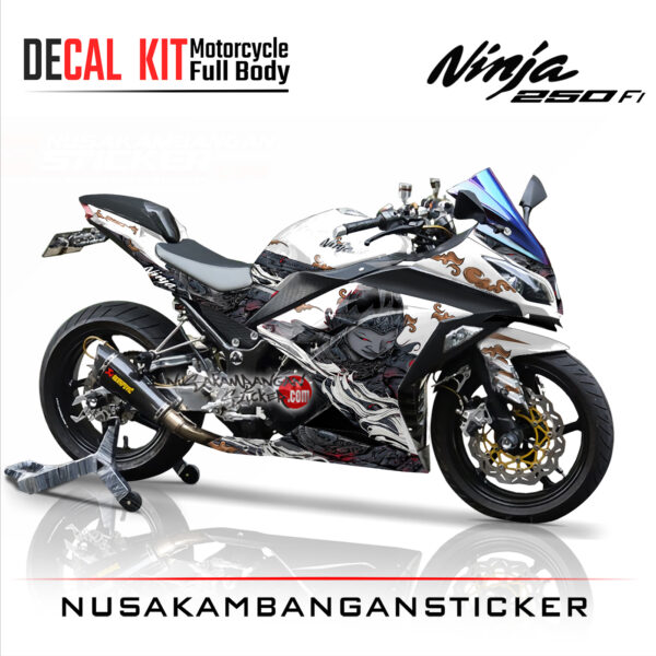Decal Stiker Kawasaki Ninja 250 Fi Culturhero putih Sticker Full Body Nusakambangansticker